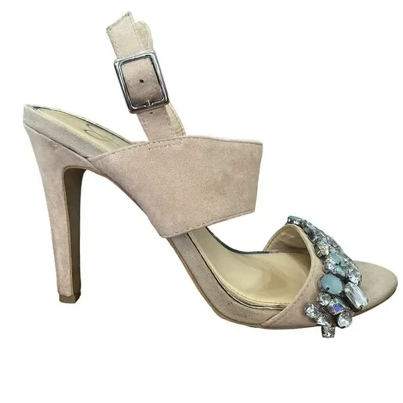 Jessica Simpson Elbella Women's Jeweled Sandals High Heels 8.5 - Picture 7 of 15